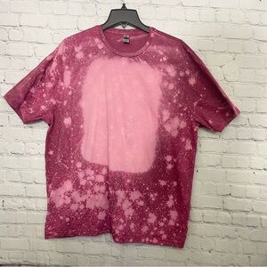 Pink Tie Dye Women’s Casual T- Shirt NWOT Size 2XL 
Splatter Paint Design Top